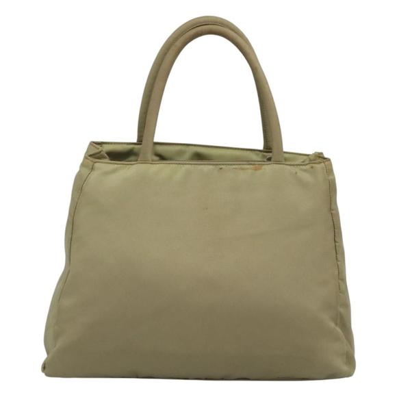 PRADA Hand Bag Nylon Beige Auth bs23980 - Picture 3 of 16